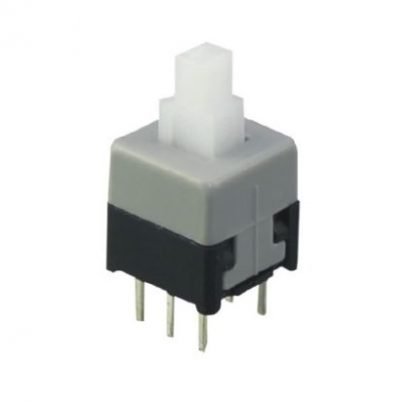 7x7mm 6 Pin DPDT Self-Lock Push Button Switch E-Switch TL2201EEYA White Color 2pcs pkg