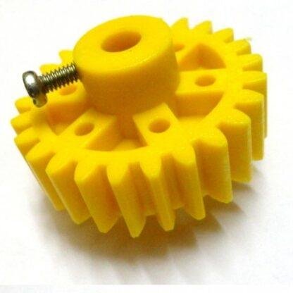Yellow Spur Gear 1.5 inch Diameter 12mm Width Plastic