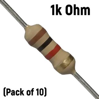 Resistor 1kOhm 1K 1/4 Watt 0.25W pack of 10