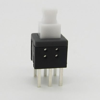 7x7mm 6 Pin DPDT Self-Lock Push Button Switch E-Switch TL2201EEYA White Color 2pcs pkg - Image 3