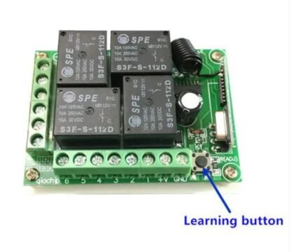 RF 4 Channel Relay Home Automation Device Control Wireless with Remote control Switch with Battery 433MHz - Image 3