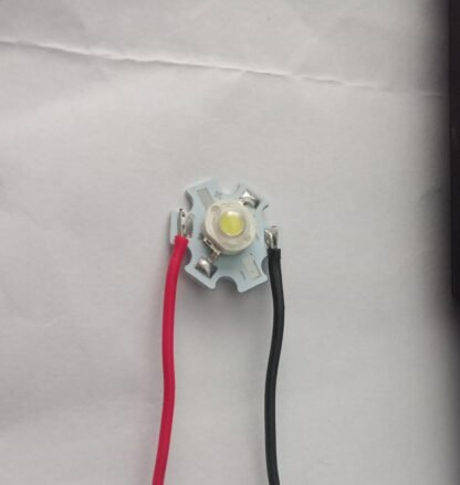 High Power Led White with Base with  Soldered wire