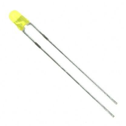 LED 3mm Yellow Pack of 10pcs