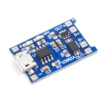 TP4056 with Micro USB Module 1A Li-Ion 18650 Battery Charging Board with DS Protection 5V 1A
