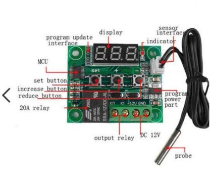 W1209 Temperature Controlled Relay Module Thermostat Module - 50 to 120 ℃ - Image 2