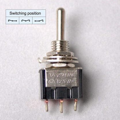 Toggle Switch 6 Pin 3 Way DPDT Panel Mount