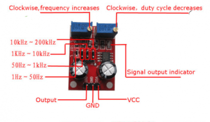 NE555 Pulse Frequency Duty Cycle Adjustable Module Square Wave Signal Generator - Image 2
