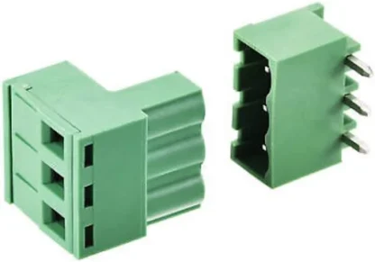 3 Pin Screw Terminal Pluggable Male Female Pair Pitch 5.08mm Right Angle PTR block