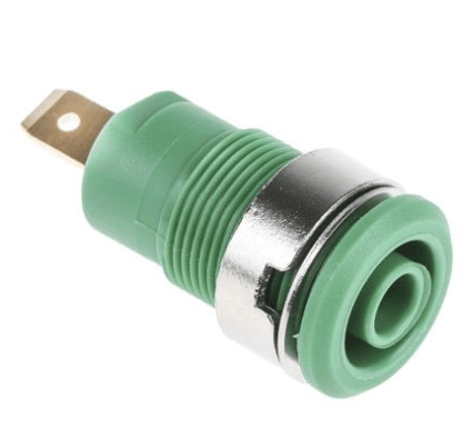Banana Socket Connector Panel Mount 2 mm Female Jack - GREEN