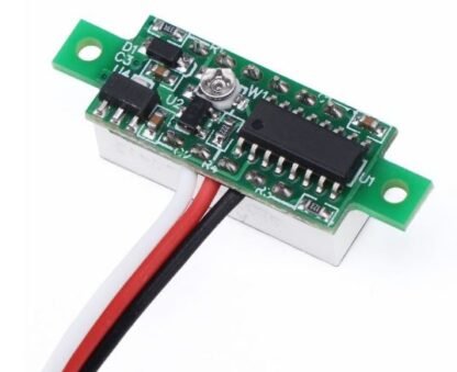 0.72 cm/0.28 Inch 0-100V Three Wire DC Voltmeter Blue - Image 2