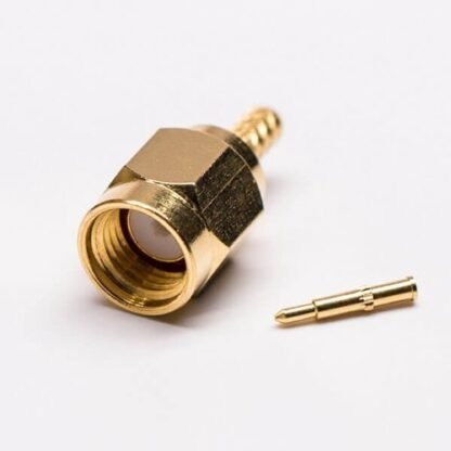 SMA Male Crimp Straight Connector, RF Coax Adapter for RG174 Cable 1 PCS