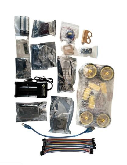 Smart Robot Kit V3 4 Wheeled Smart Chassis Arduino Uno Compatible Robot Kit - Image 2