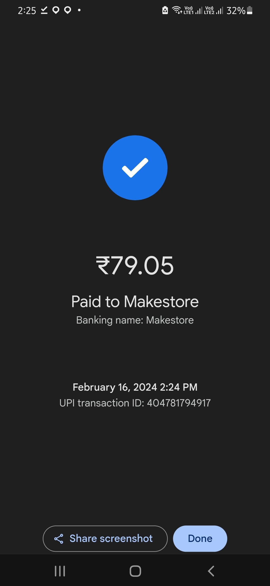 zero balance screenshot gpay