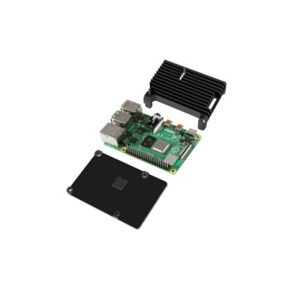 ALUMINIUM HEATSINK CASE FOR RASPBERRY PI 4 ANODISED BLACK - Image 3