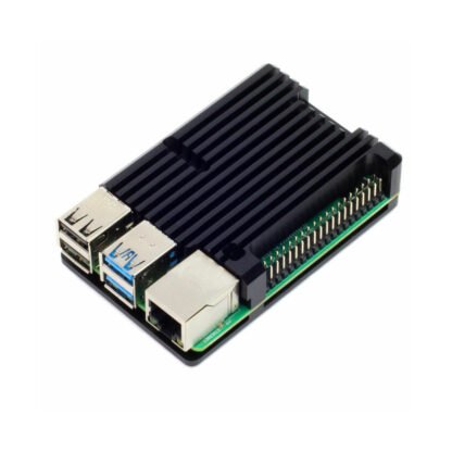 ALUMINIUM HEATSINK CASE FOR RASPBERRY PI 4 ANODISED BLACK