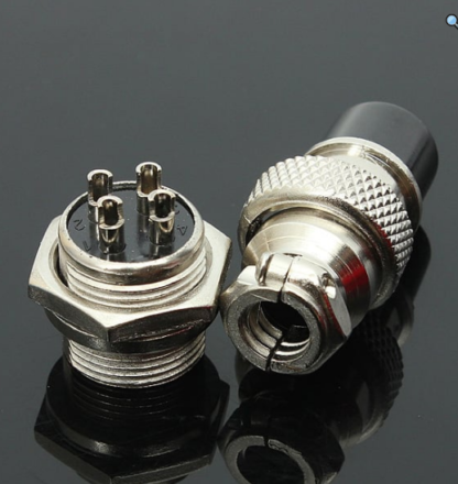 GX16 4 pins 5A Male and Female Shell metal aviation connectors Pair