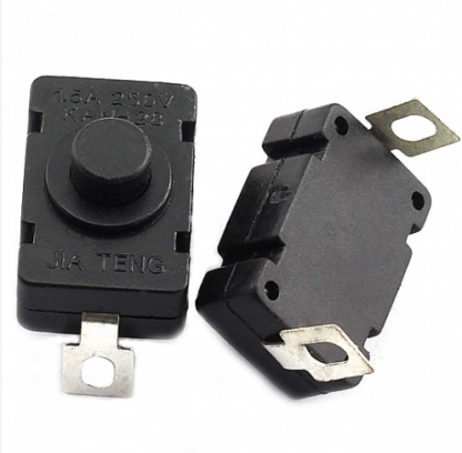 Black color KAN-28 8mm metal plates 1A 30V SPST self locking tactile switch