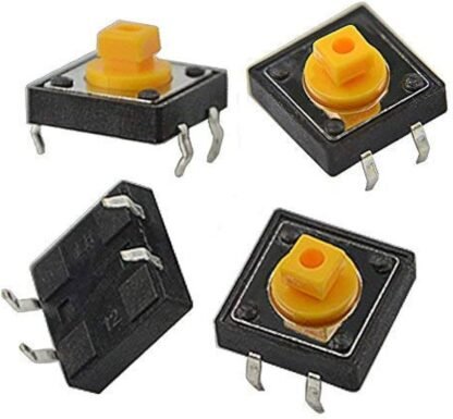 B3F-4055 Micro Momentary Tactile Push Button Switch without Keycap 12x12x7.3mm Omron make - Image 2
