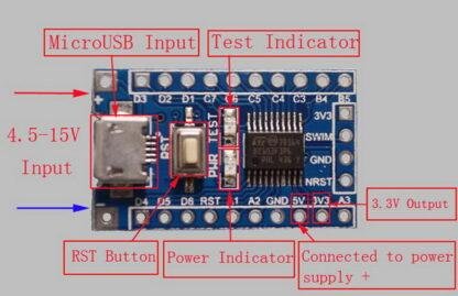 Core Board STM8S103F3P6 STM8 Development Board Minimum System Board - Image 2