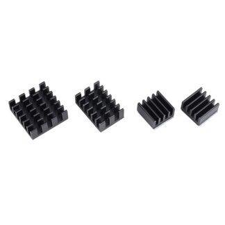 Raspberry Pi Black set of 4 Heat Sink Set Aluminum for RPi