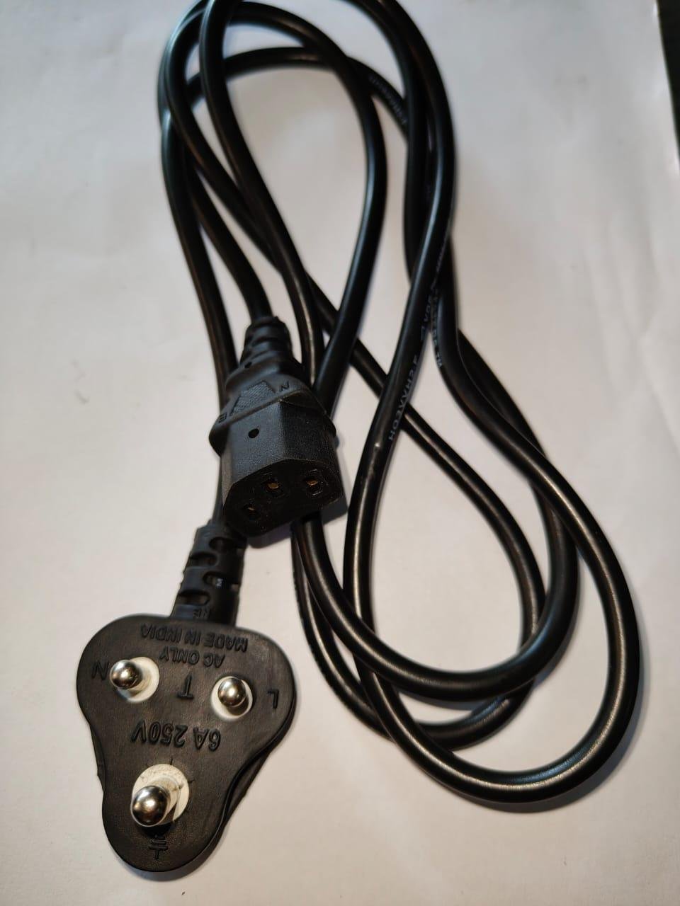 3Pin Computer Power Cable Cord for Desktops PC Printers Monitor SMPS UPS Mains Power Cable 3 Core Computer Cable Wire Connector