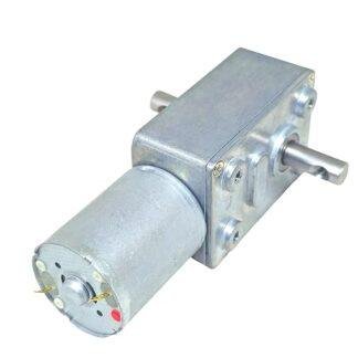 Dc Motor 10 Rpm 6V - 12V 15 Kg-cm Dual Shaft Metal Worm Geared Gearbox 6mm Shaft High Torque Turbine Reducer For DIY