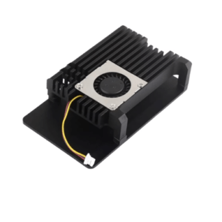 Waveshare Aluminium Alloy Case (H) for Raspberry Pi 5, With Temperature-Controlled Blower Fan