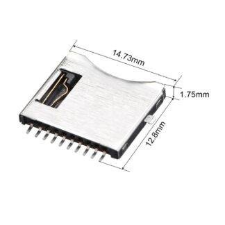 Micro SD Card Holder SMD Push Type 10 Pin