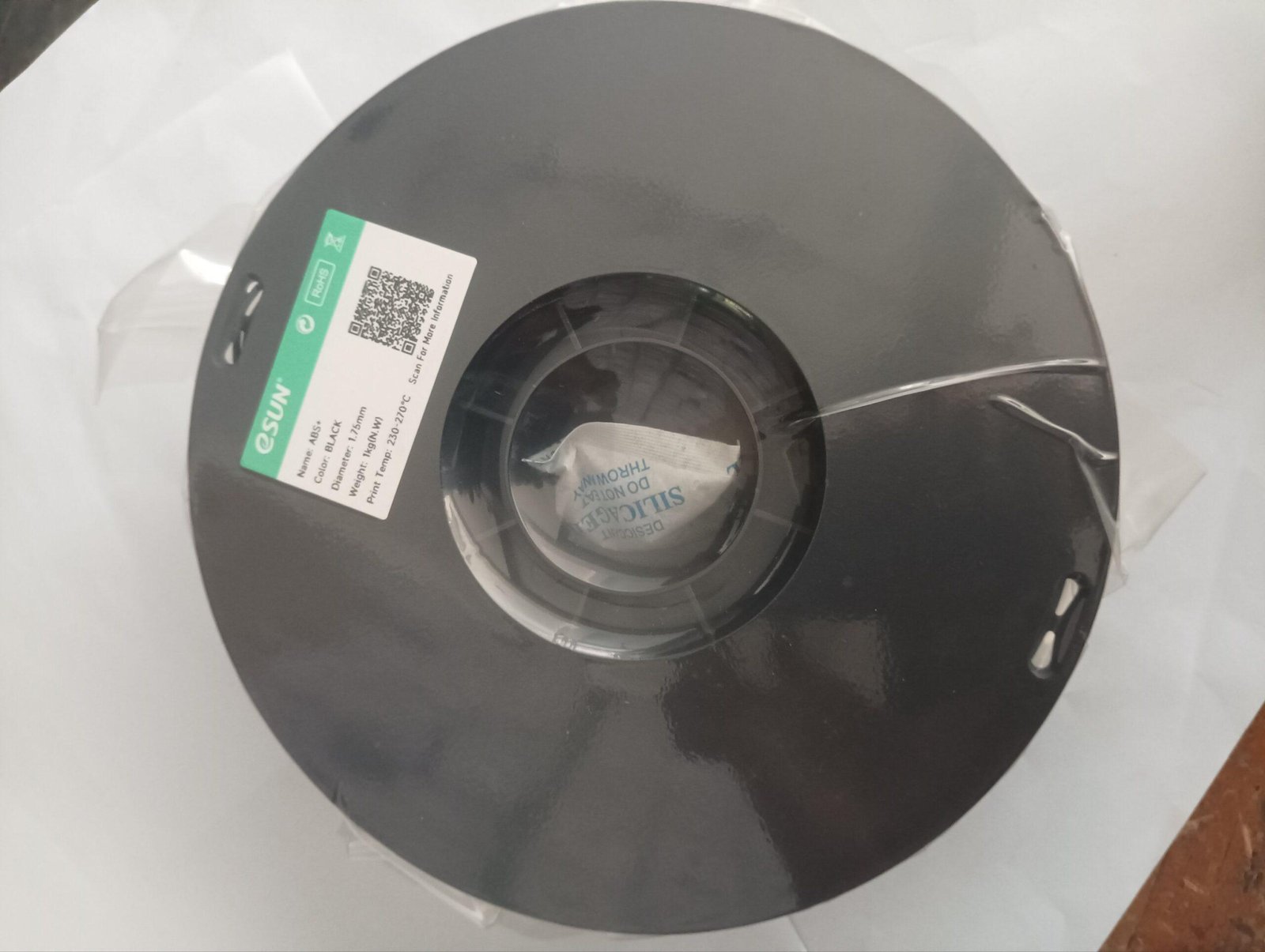eSUN ABS+ Black 1.75mm 1kg 3D Printer Filament - Image 2